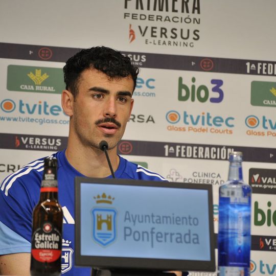 El jugador de la Ponferradina, Mario Jorrín