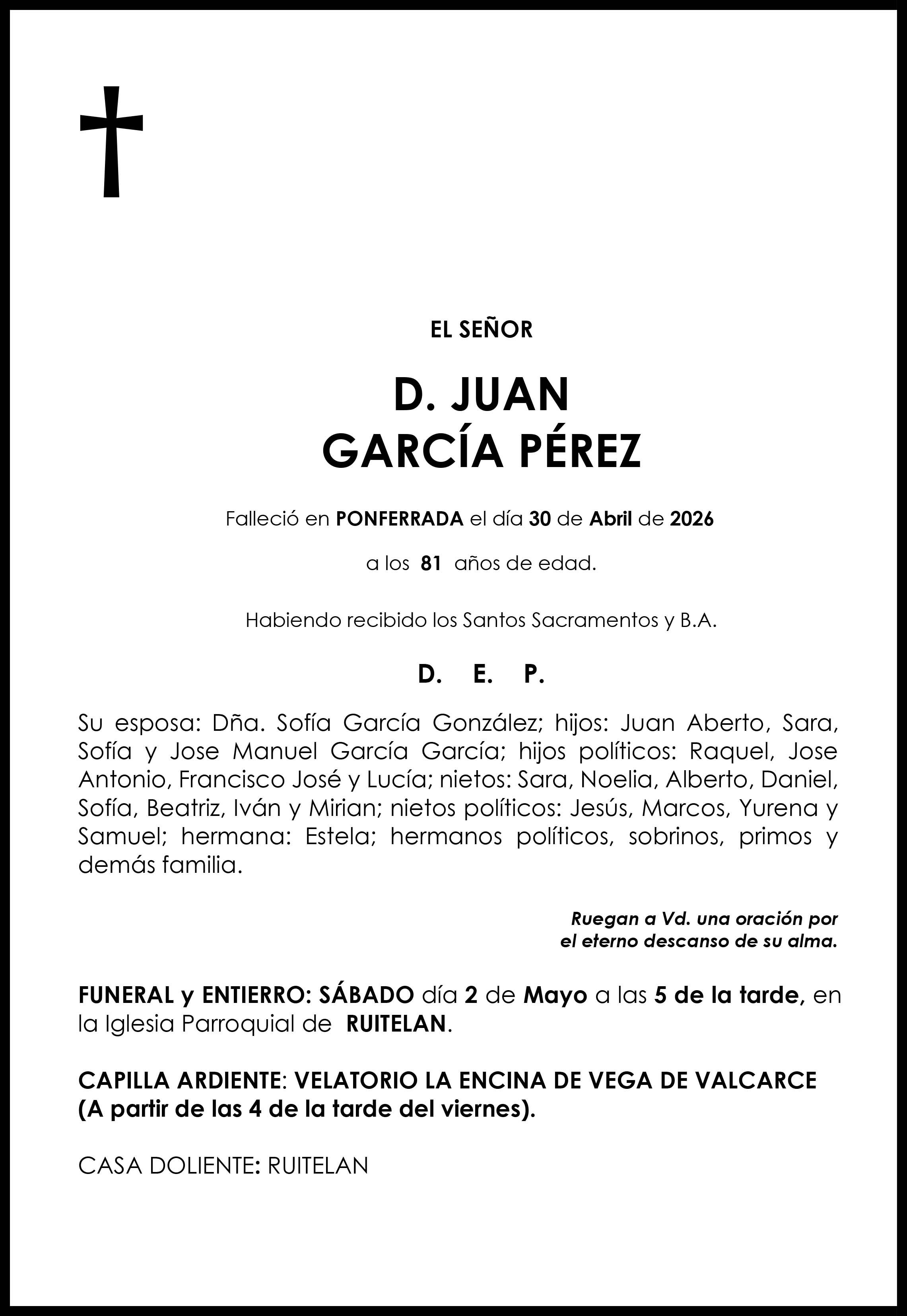 JUAN GARCÍA PÉREZ