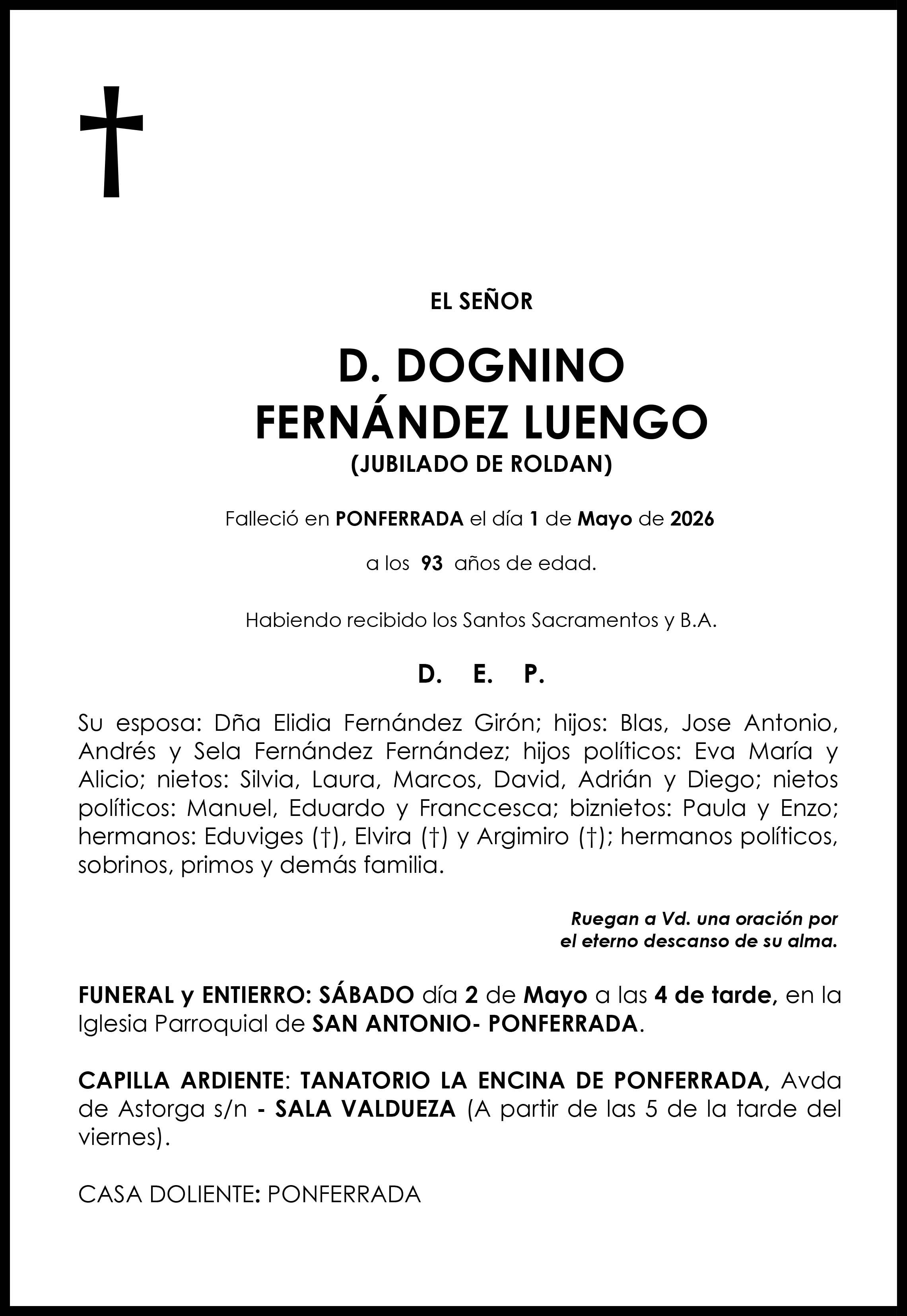 DOGNINO FERNÁNDEZ LUENGO