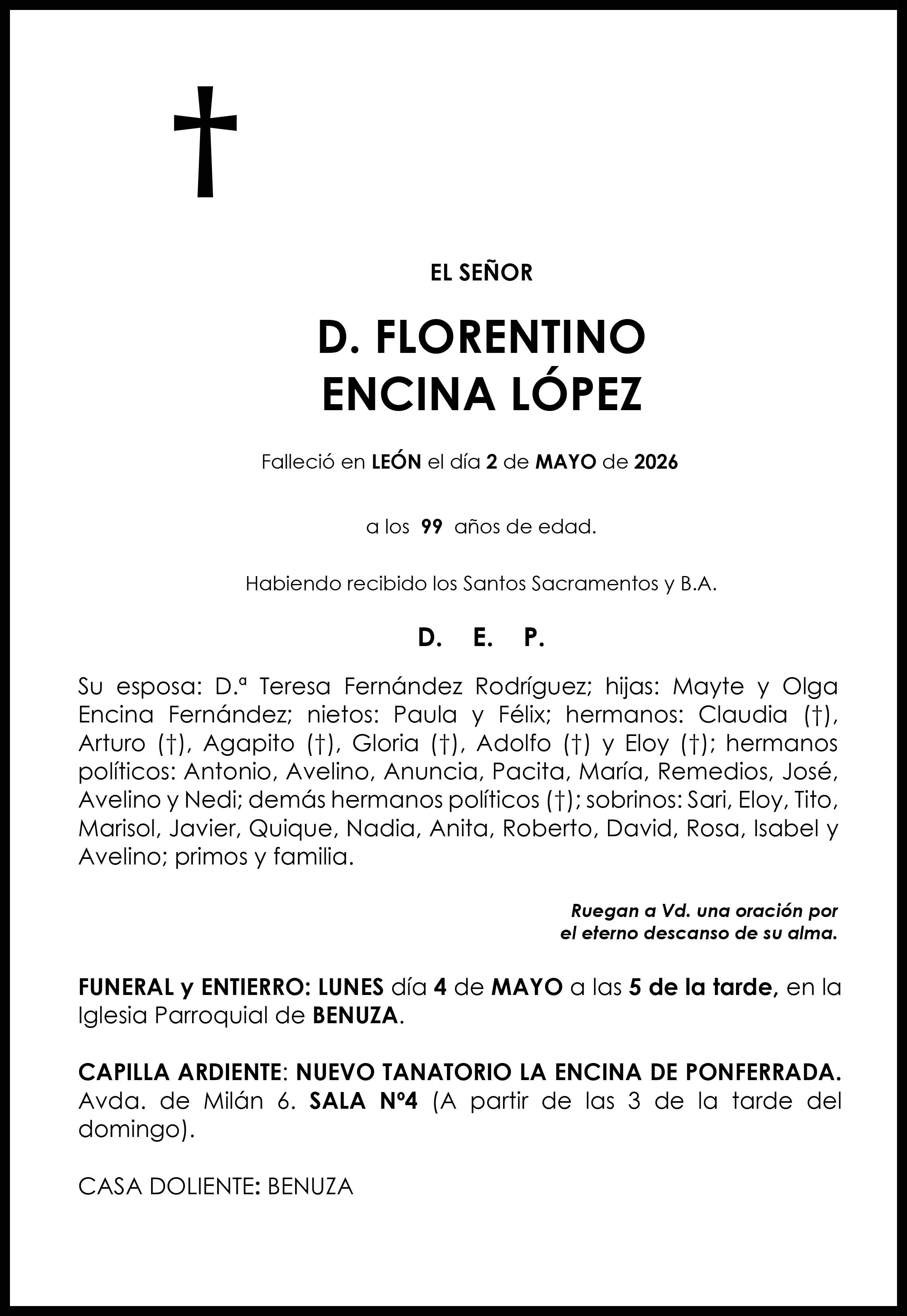 FLORENTINO ENCINA LOPEZ
