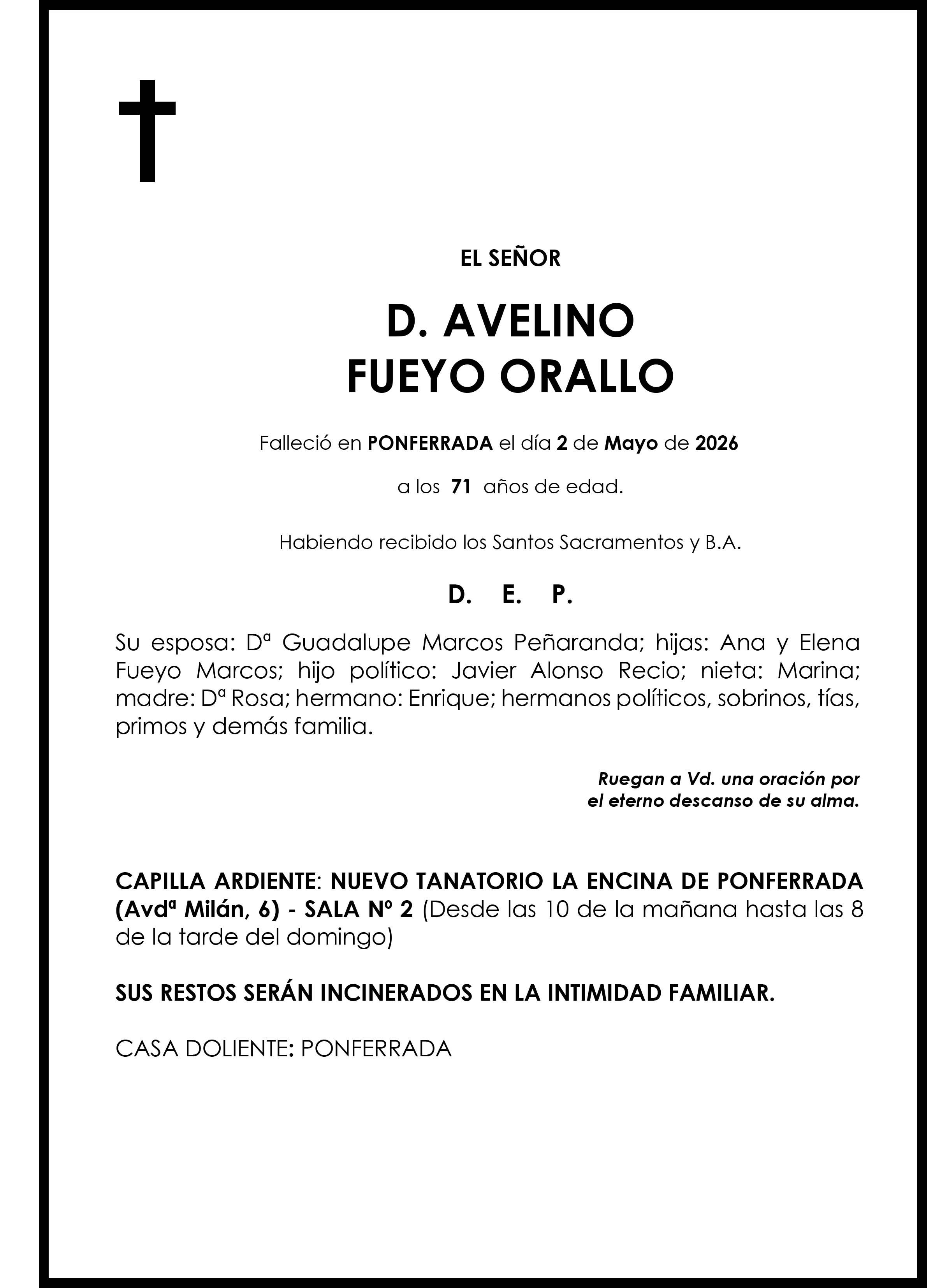 AVELINO FUEYO ORALLO