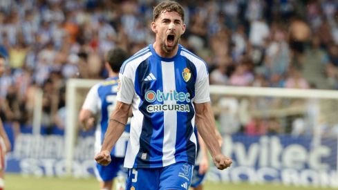 El jugador de la Ponferradina, Eneko Undabarrena