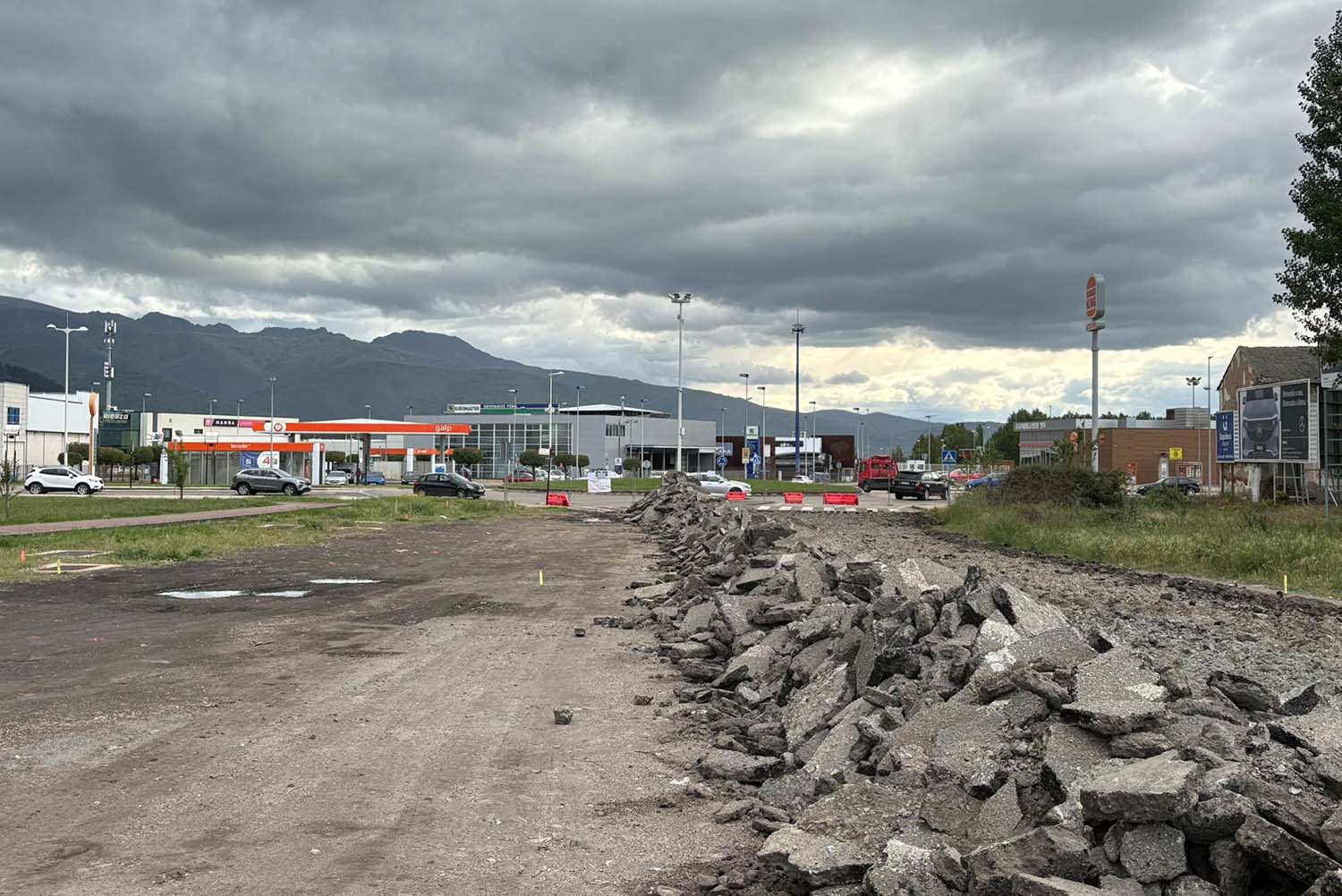 Obras en la Avda cdad Bérgida