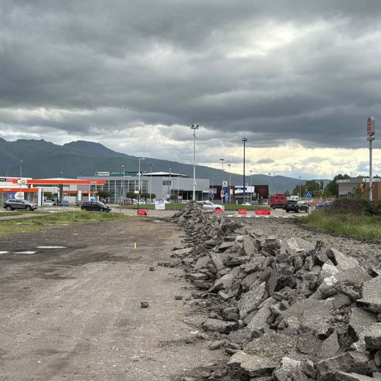 Obras en la Avda cdad Bérgida