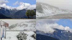 Collage nieve en el Morredero y Ancares