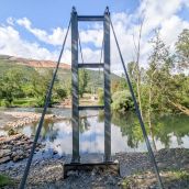 Estado actual de la reconstrucción del puente colgante de Valiña (InfoBierzo) Estado actual de la reconstrucción del puente colgante de Valiña (InfoBierzo)