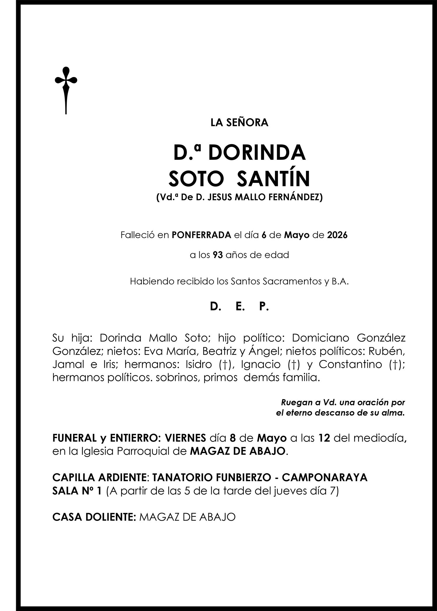 DORINDA SOTO SANTÍN