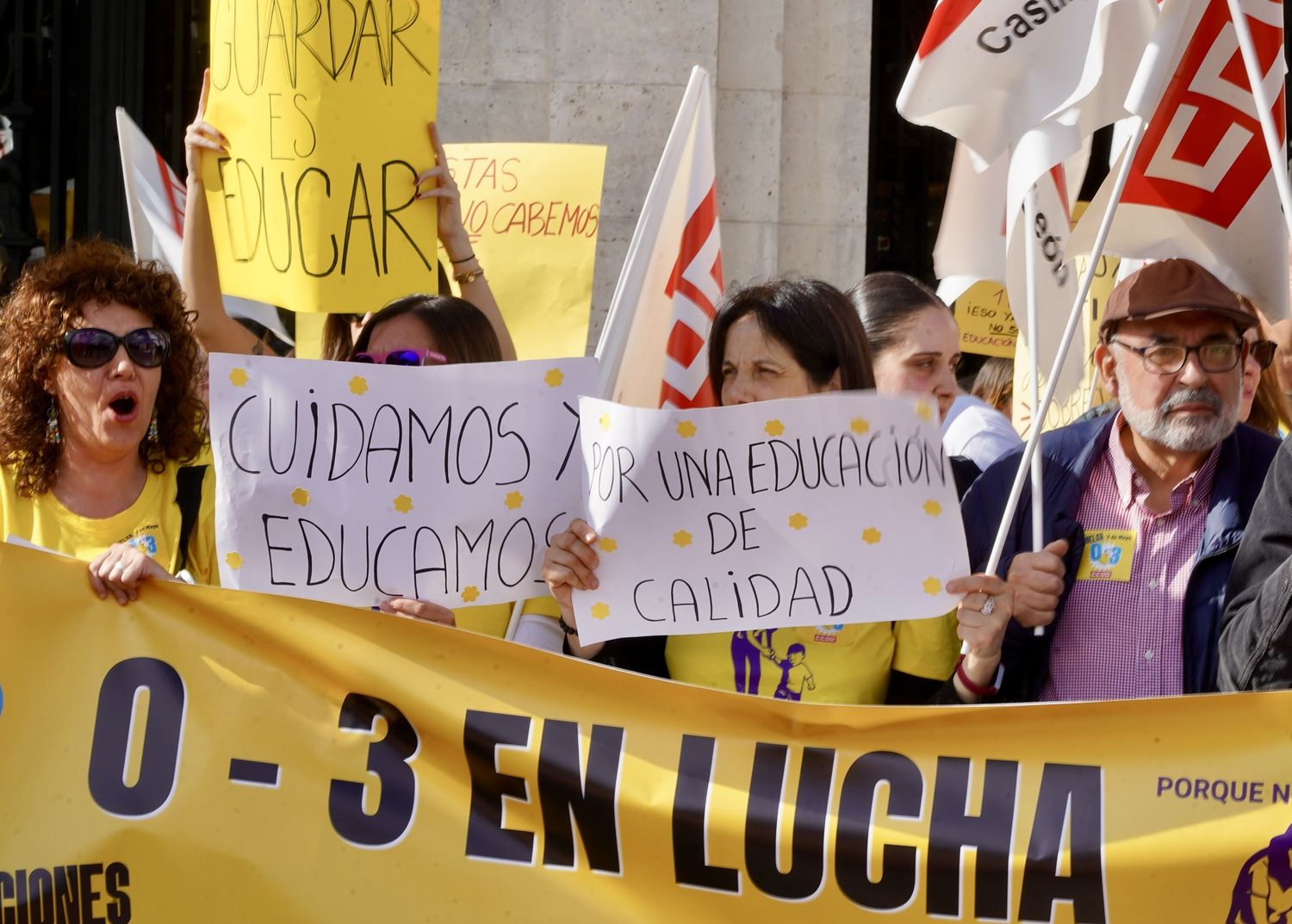 Los docentes de escuelas infantiles de CyL salen a la calle para exigir mejoras en sus condiciones laborales | Letizia Pérez / ICAL