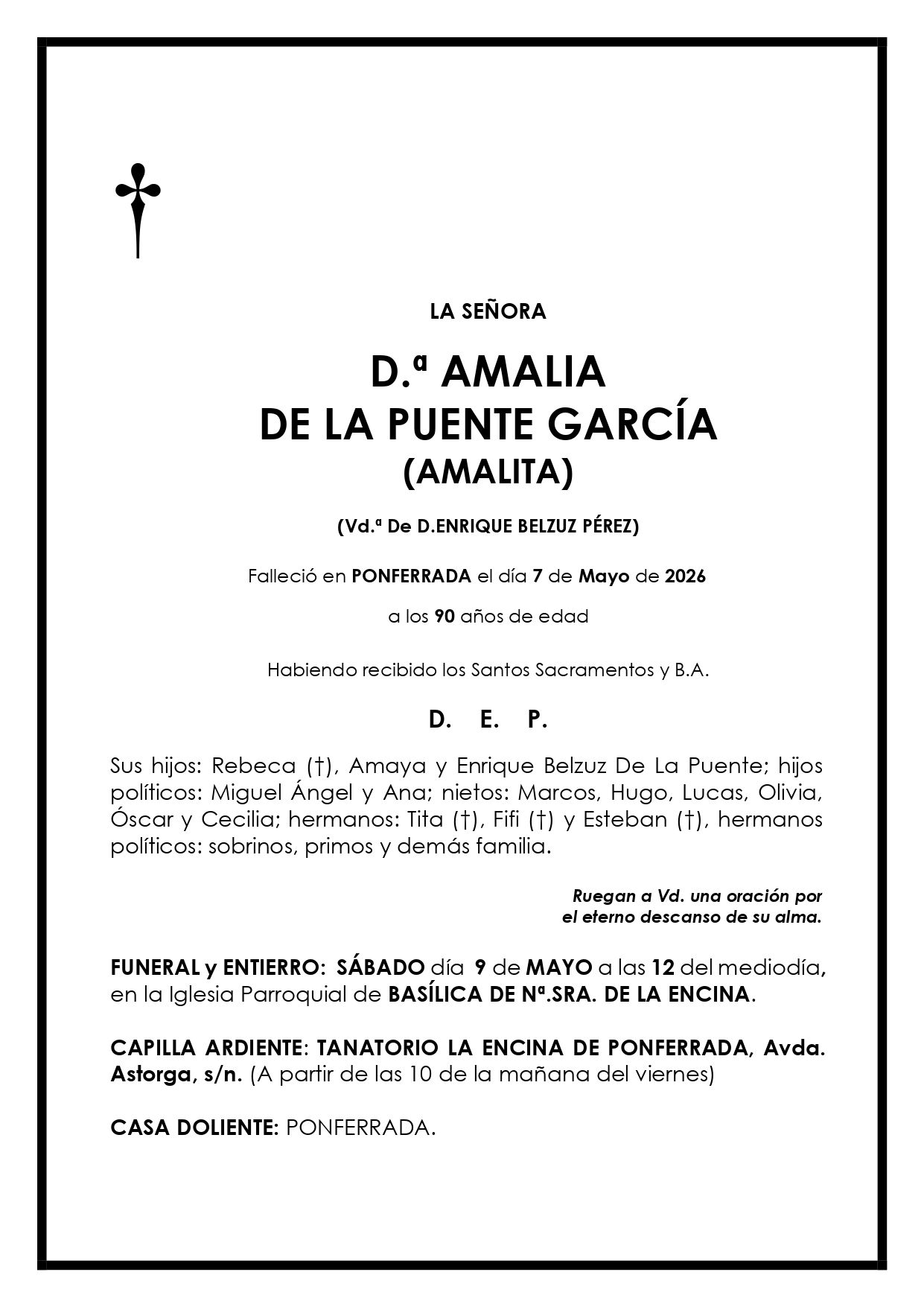AMALIA DE LA PUENTE GARCÍA