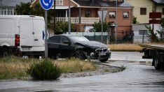 Accidente en la rotonda de acceso a Ponferrada desde la A6 (3)