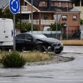 Accidente en la rotonda de acceso a Ponferrada desde la A6 (3)