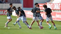 Entrenamiento de la Ponferradina antes de su partido contra el Zamora