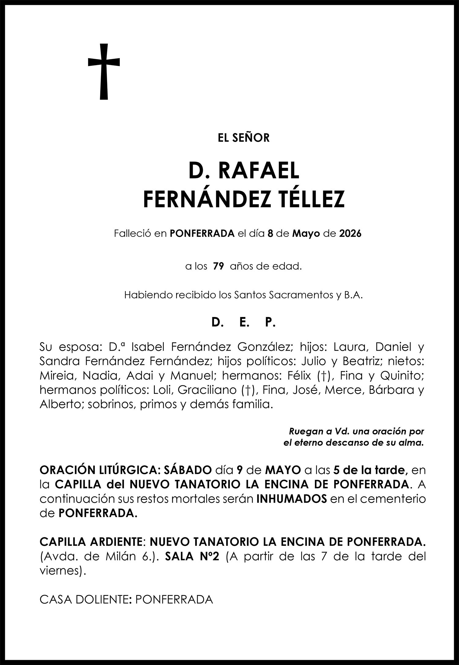 RAFAEL FERNÁNDEZ TÉLLEZ