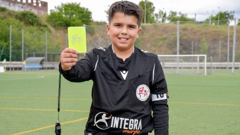 El joven árbitro ponferradino, Waldo García Flórez | Foto: Dani Merino, InfoBierzo