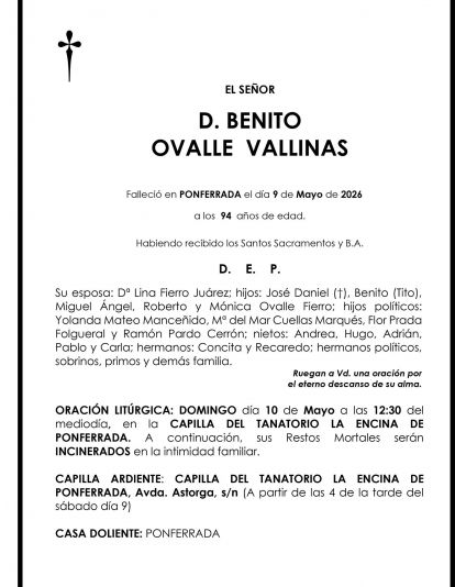 BENITO OVALLE VALLINAS