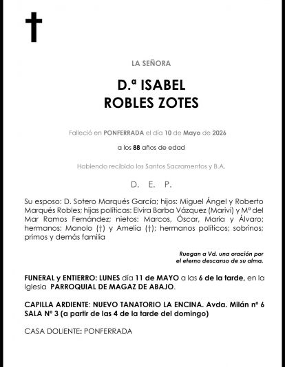 ISABEL ROBLES ZOTES