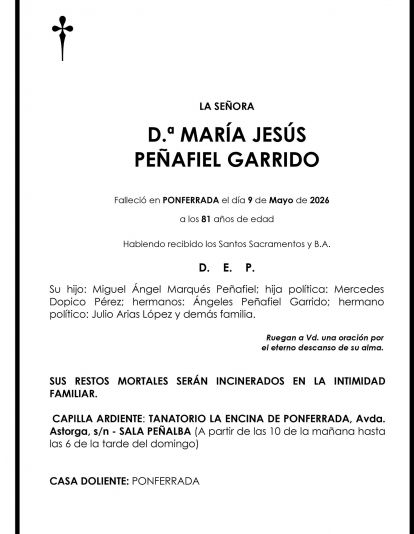 MARÍA JESÚS PEÑAFIEL GARRIDO