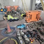 Material incautado en la operación policial