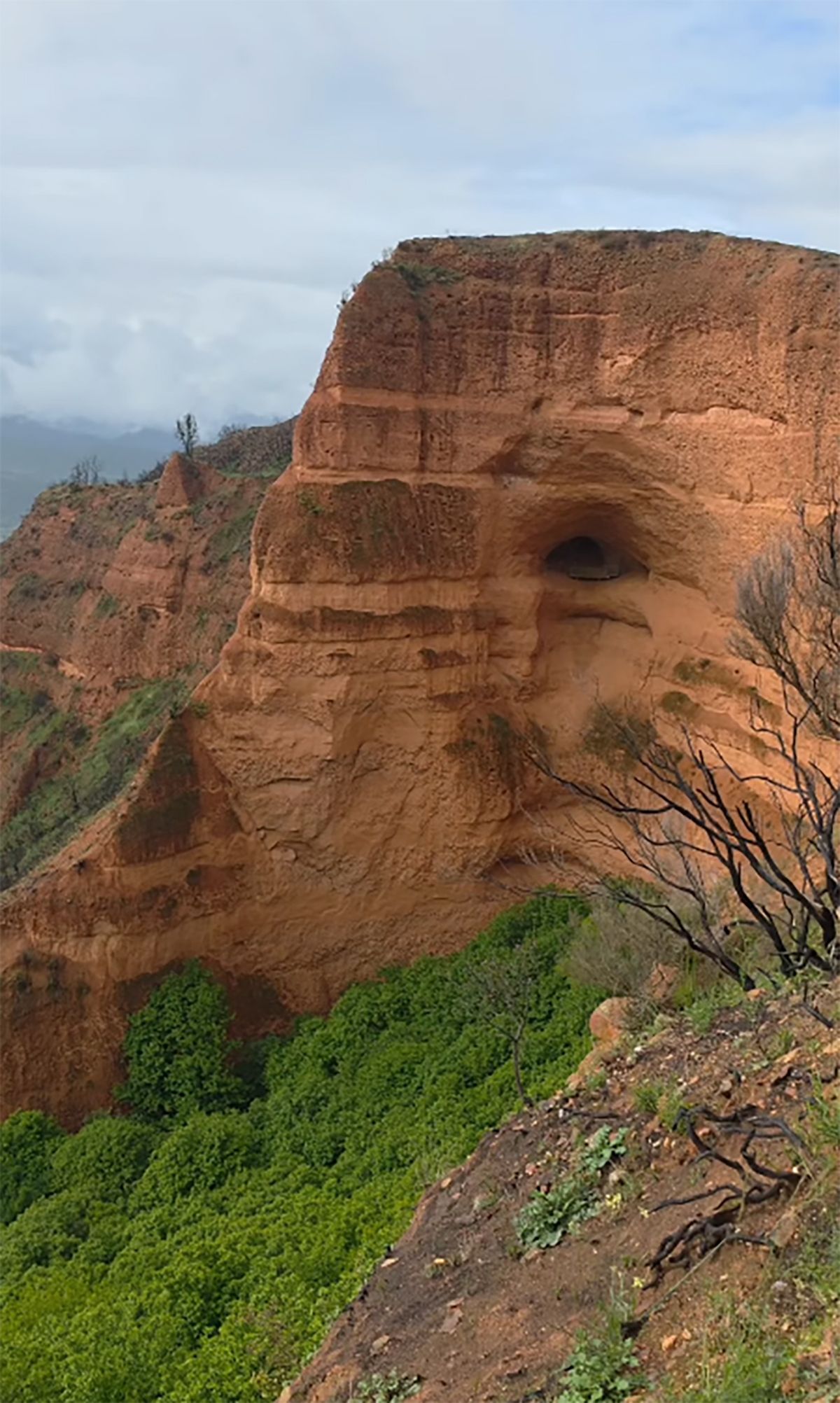 Jesús Calleja en su grabación en Las Médulas