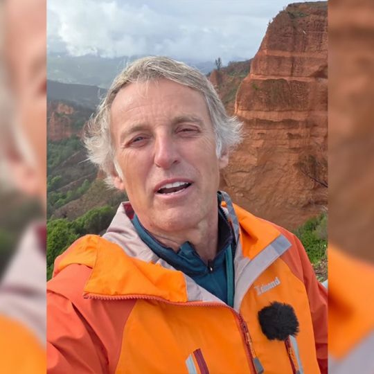 Jesús Calleja en su grabación en Las Médulas 