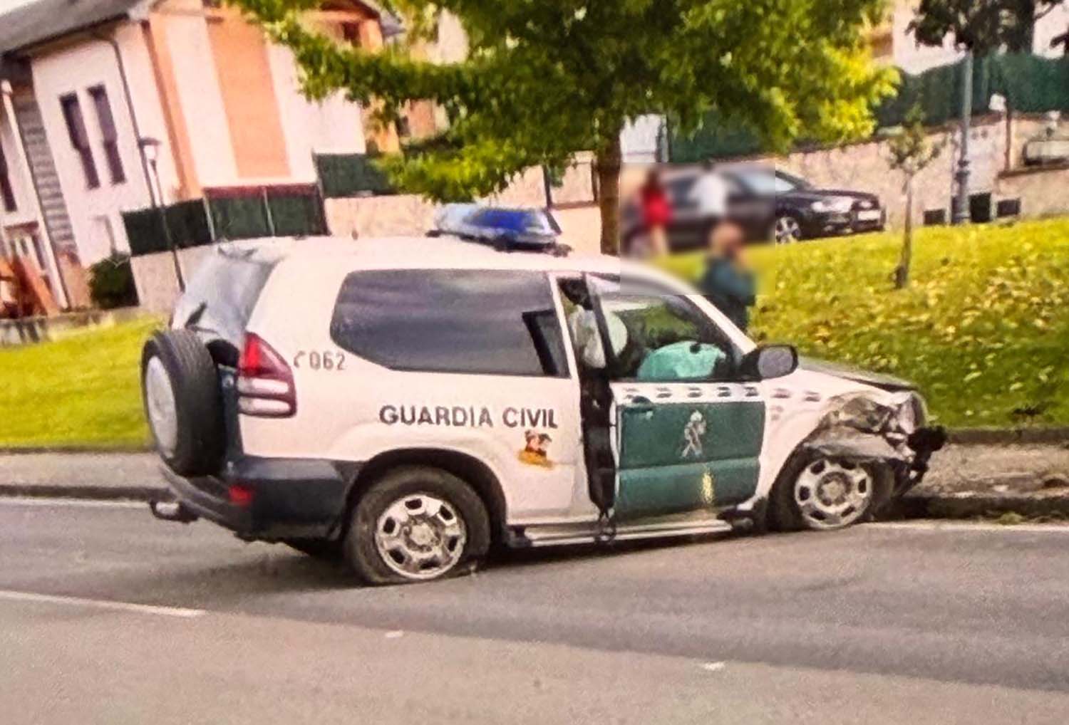 Accidente en la entrada de Molinaseca
