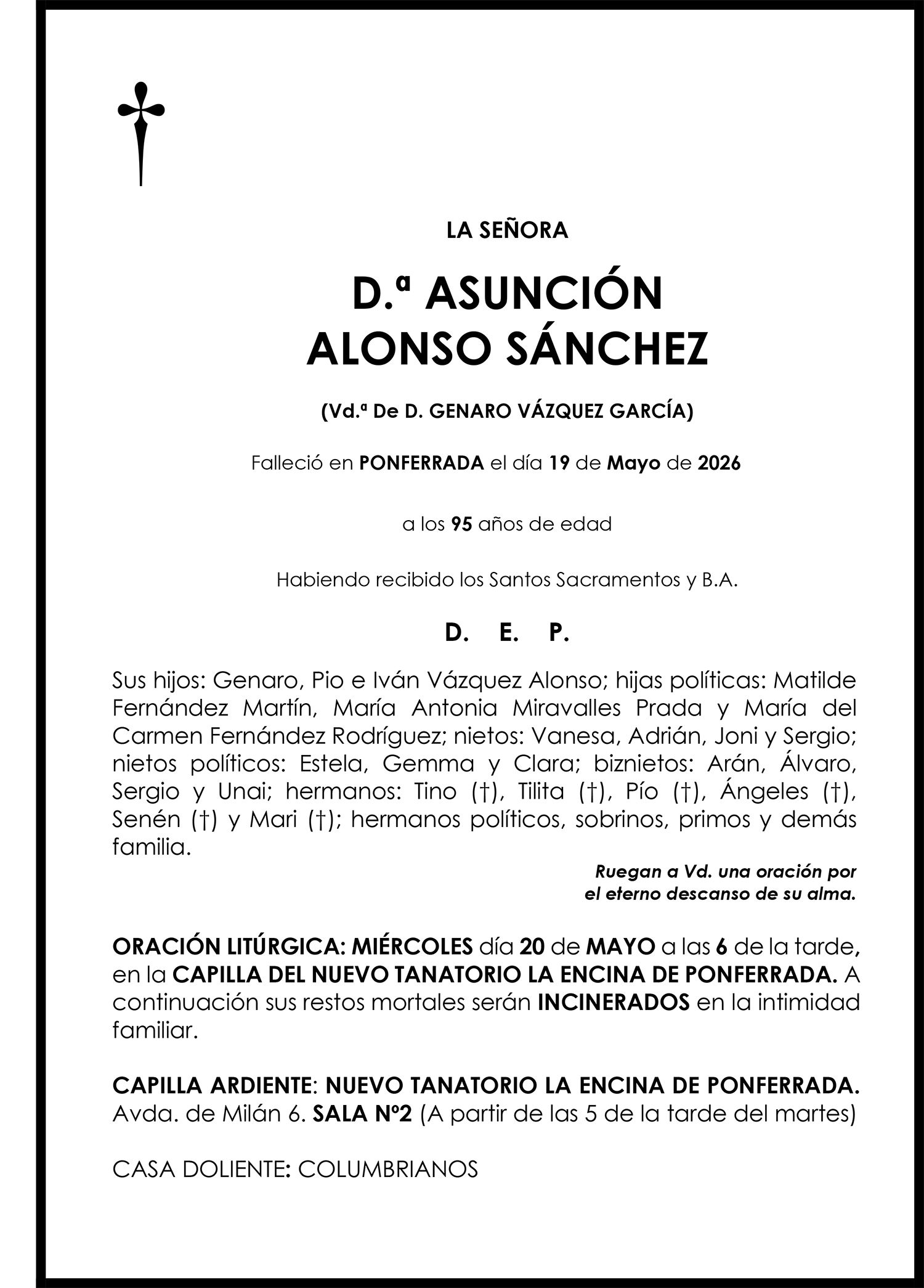 ASUNCIÓNALONSO SÁNCHEZ