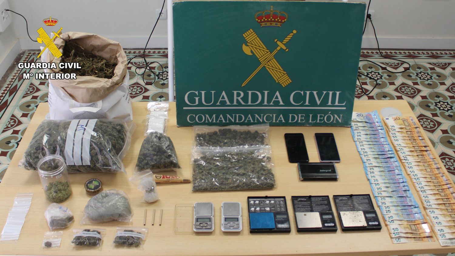 Droga incautada en Astorga Droga incautada en Astorga