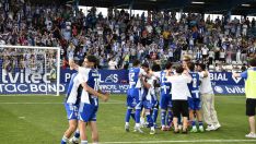 La Ponferradina celebra su playoff tras ganar al Bilbao Athletic La Ponferradina celebra su playoff tras ganar al Bilbao Athletic