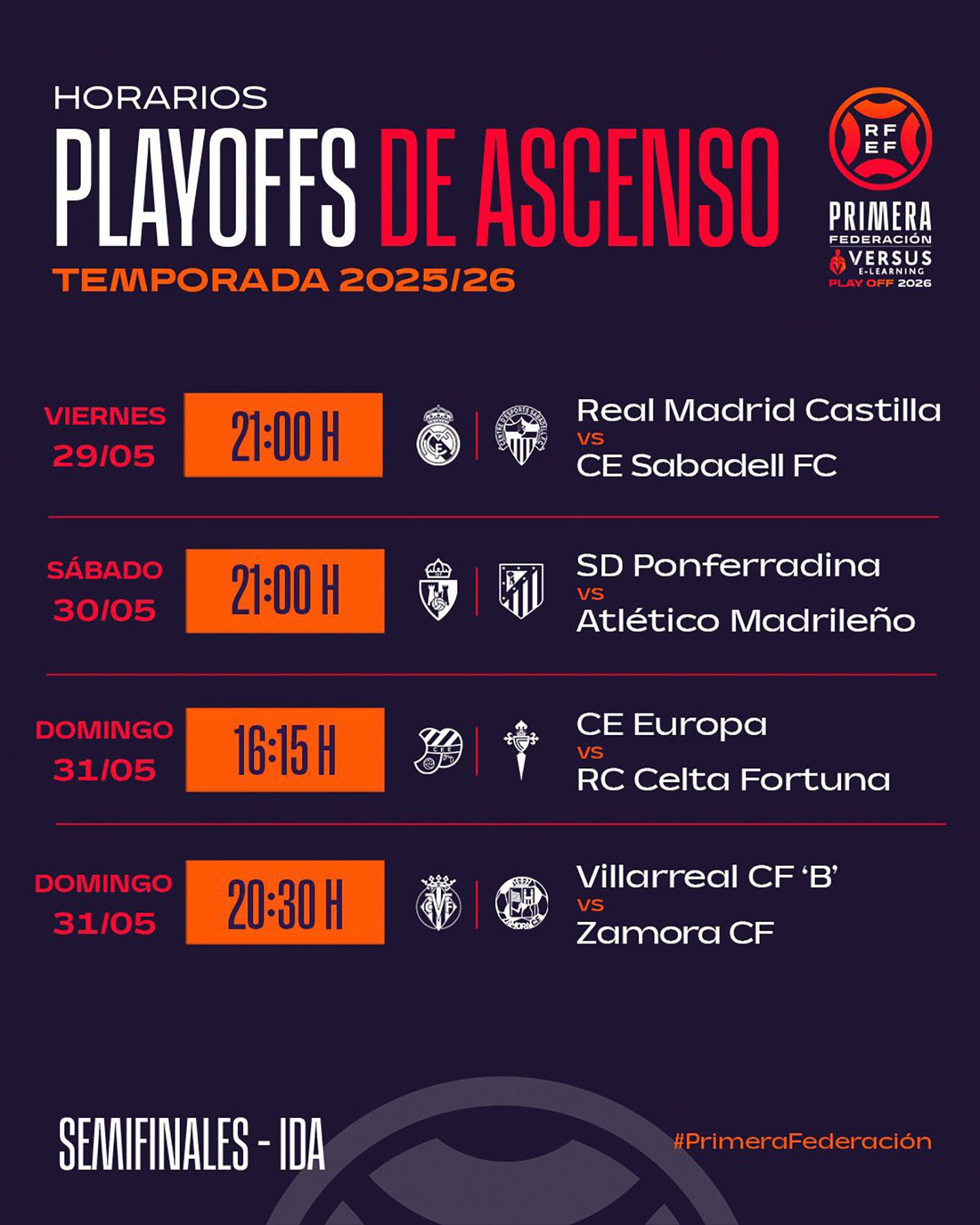 Horaro de la idea del primer partido de Playoff Horaro de la idea del primer partido de Playoff