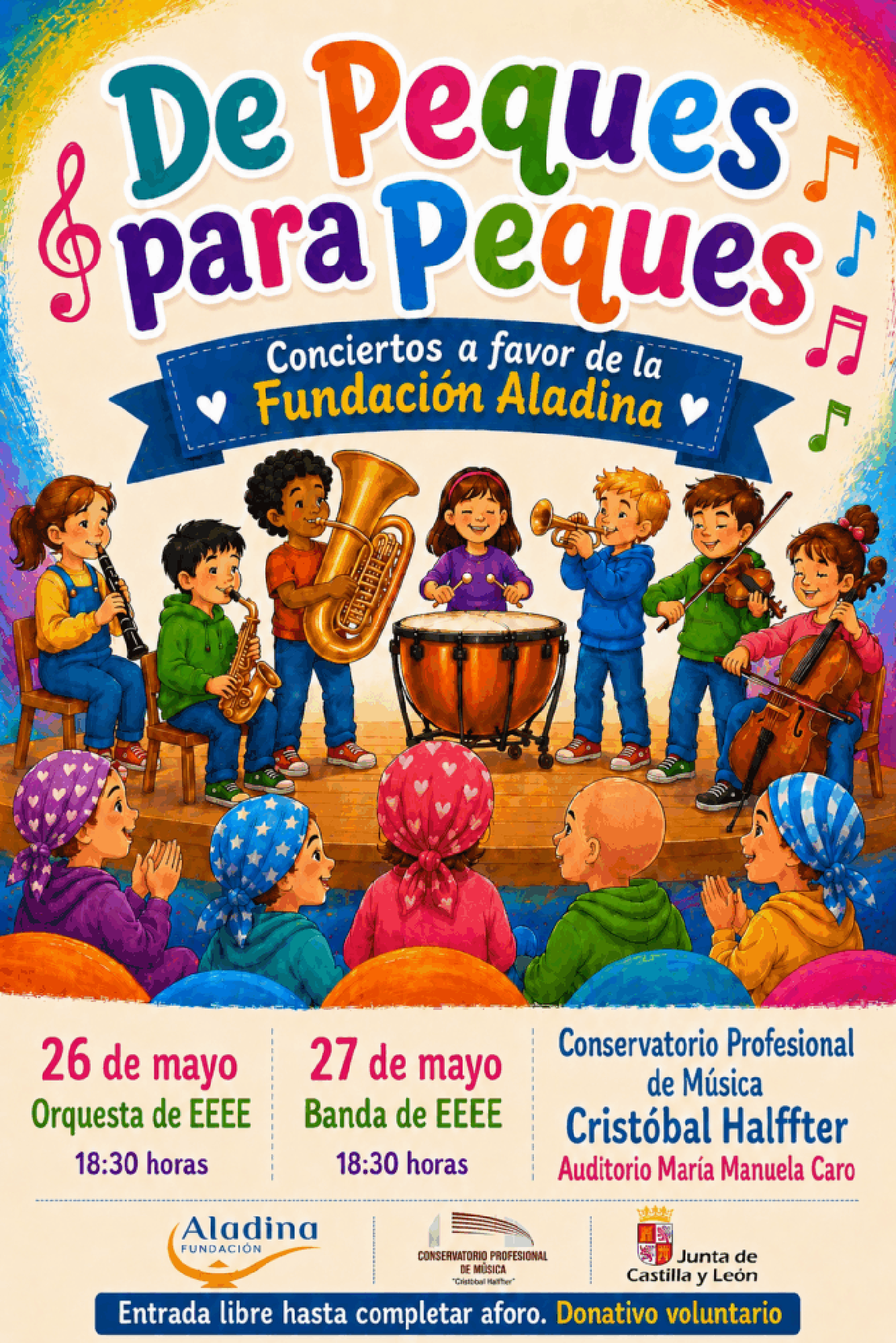 Cartel de conciertos solidarios Fundación Aladina Cartel de conciertos solidarios Fundación Aladina