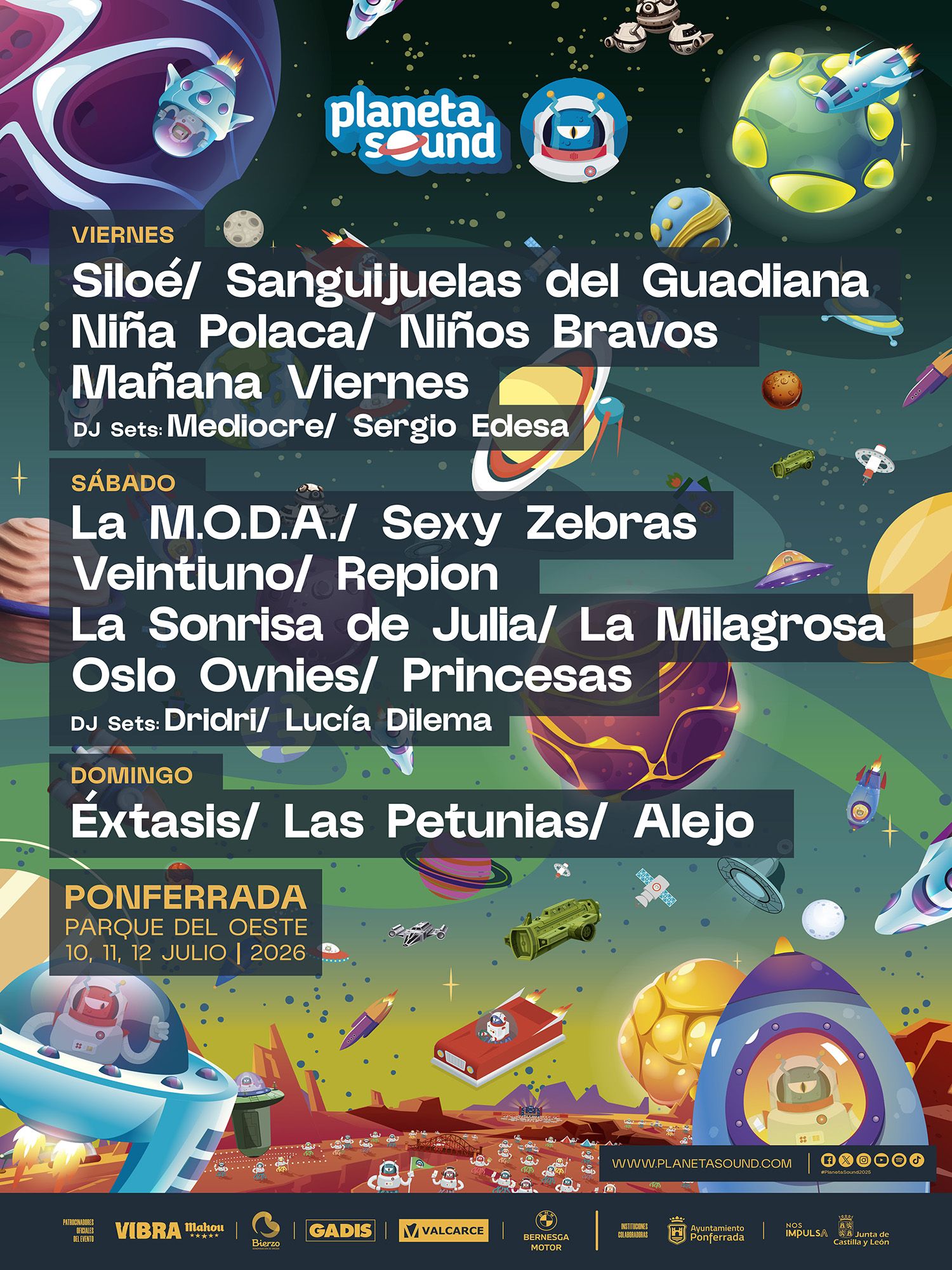 Cartel Planeta Sound Ponferrada