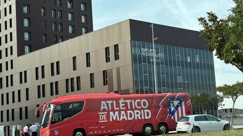 Autobus del Atlético Madrileño en Ponferrada