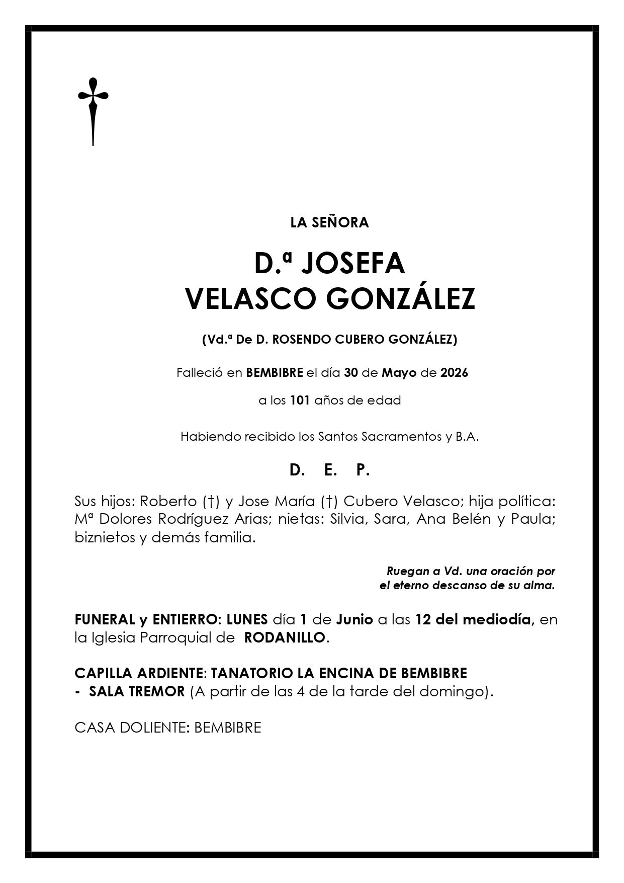 JOSEFA VELASCO GONZÁLEZ
