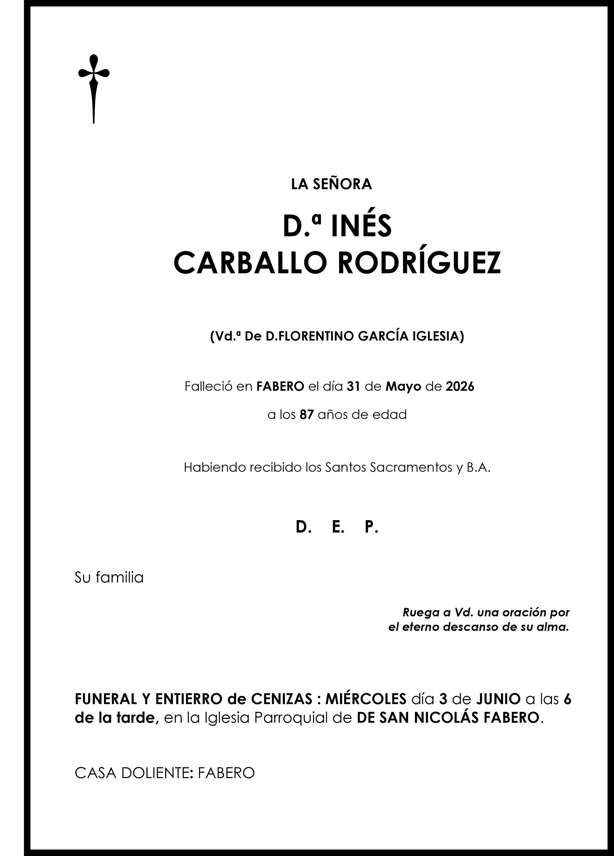 INES CARBALLO RODRIGUEZ