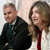 La rectora de la Universidad de León, Nuria González, y el vicerrector de Actividad Académica, Julio Abad La rectora de la Universidad de León, Nuria González, y el vicerrector de Actividad Académica, Julio Abad