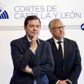 Miriam Chacón / ICAL. El presidente del Partido Popular de Castilla y León, Alfonso Fernández Mañueco, y el portavoz de Vox, Carlos Pollán, informan sobre el acuerdo de gobierno entre las dos formaciones políticas. (1) Miriam Chacón / ICAL. El presidente del Partido Popular de Castilla y León, Alfonso Fernández Mañueco, y el portavoz de Vox, Carlos Pollán, informan sobre el acuerdo de gobierno entre las dos formaciones políticas. (1)