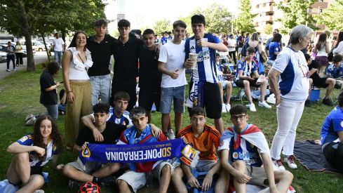 La afición de la Ponferradina en La Rosaleda (1)
