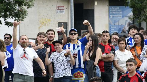 La afición de la Ponferradina en La Rosaleda (77)