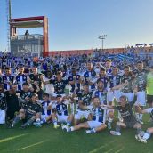 La Ponferradina celebra su victoria La Ponferradina celebra su victoria
