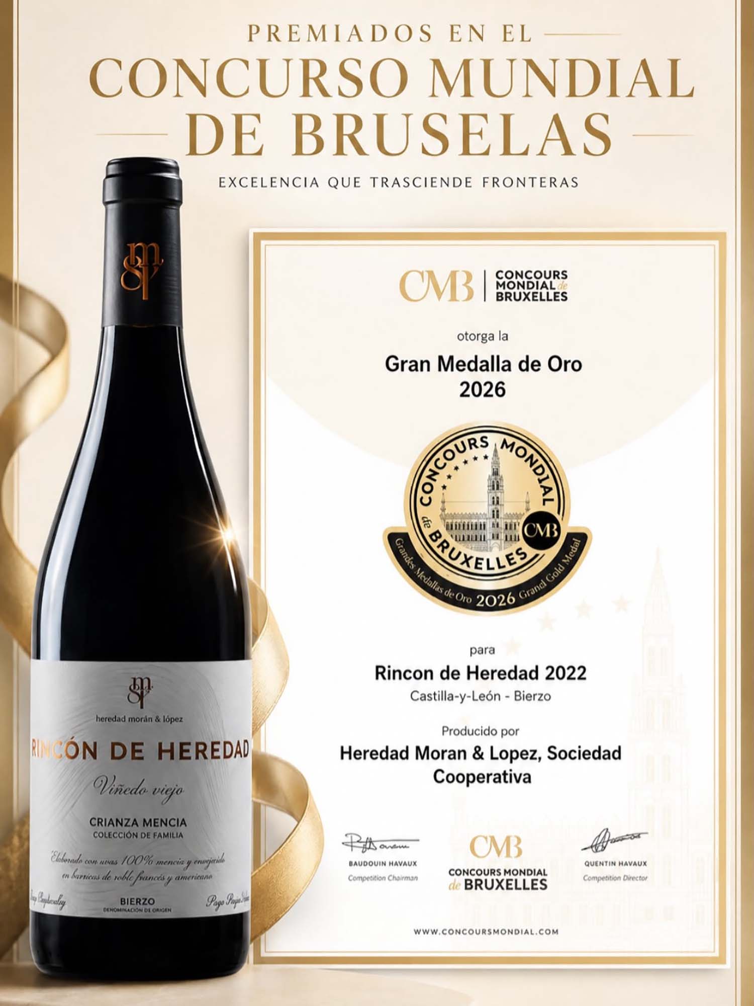 Vino premiado con la Gran Medalla de Oro Vino premiado con la Gran Medalla de Oro