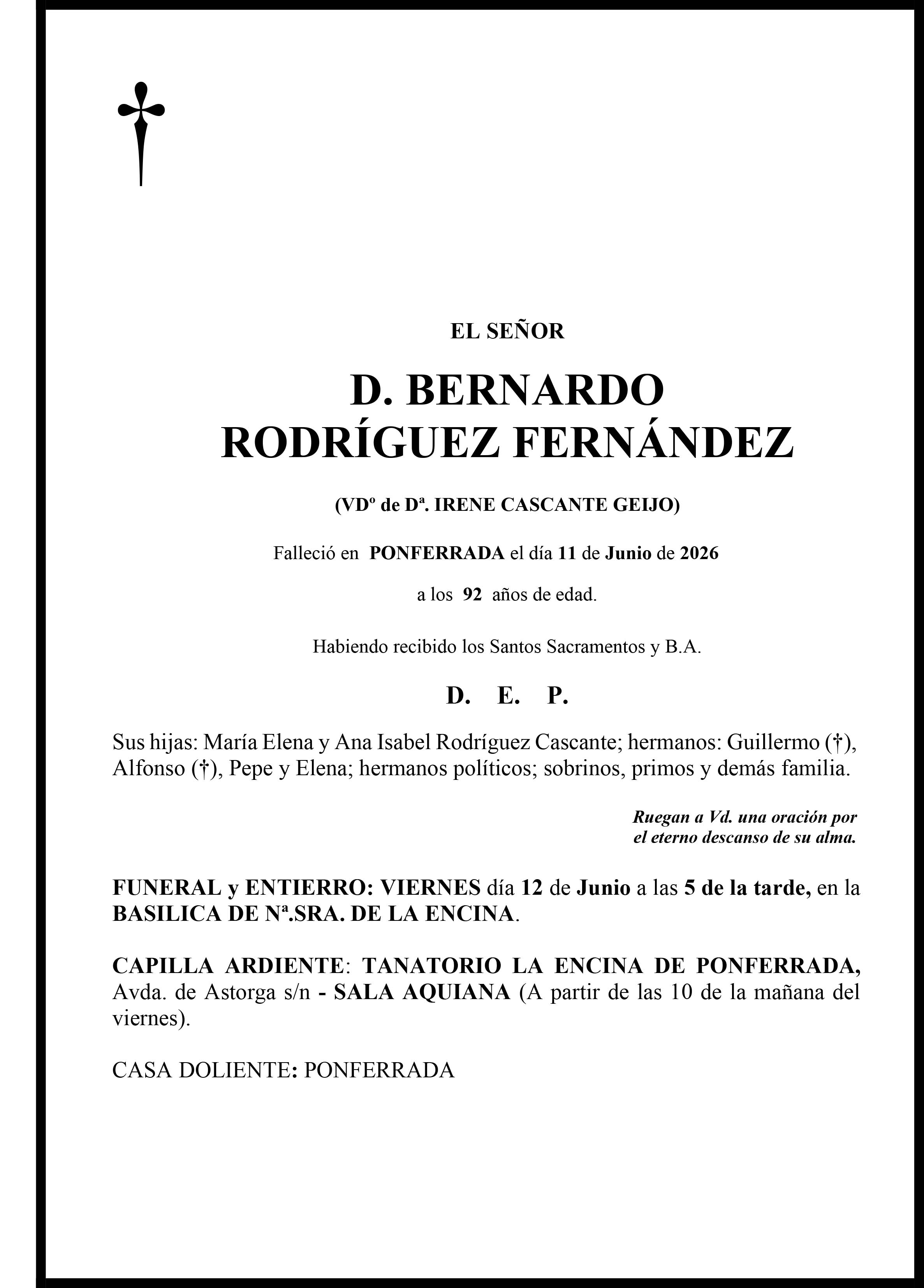 BERNARDO RODRÍGUEZ FERNÁNDEZ