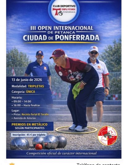 III Open internacional de Petanca Ciudad de Ponferrada III Open internacional de Petanca Ciudad de Ponferrada