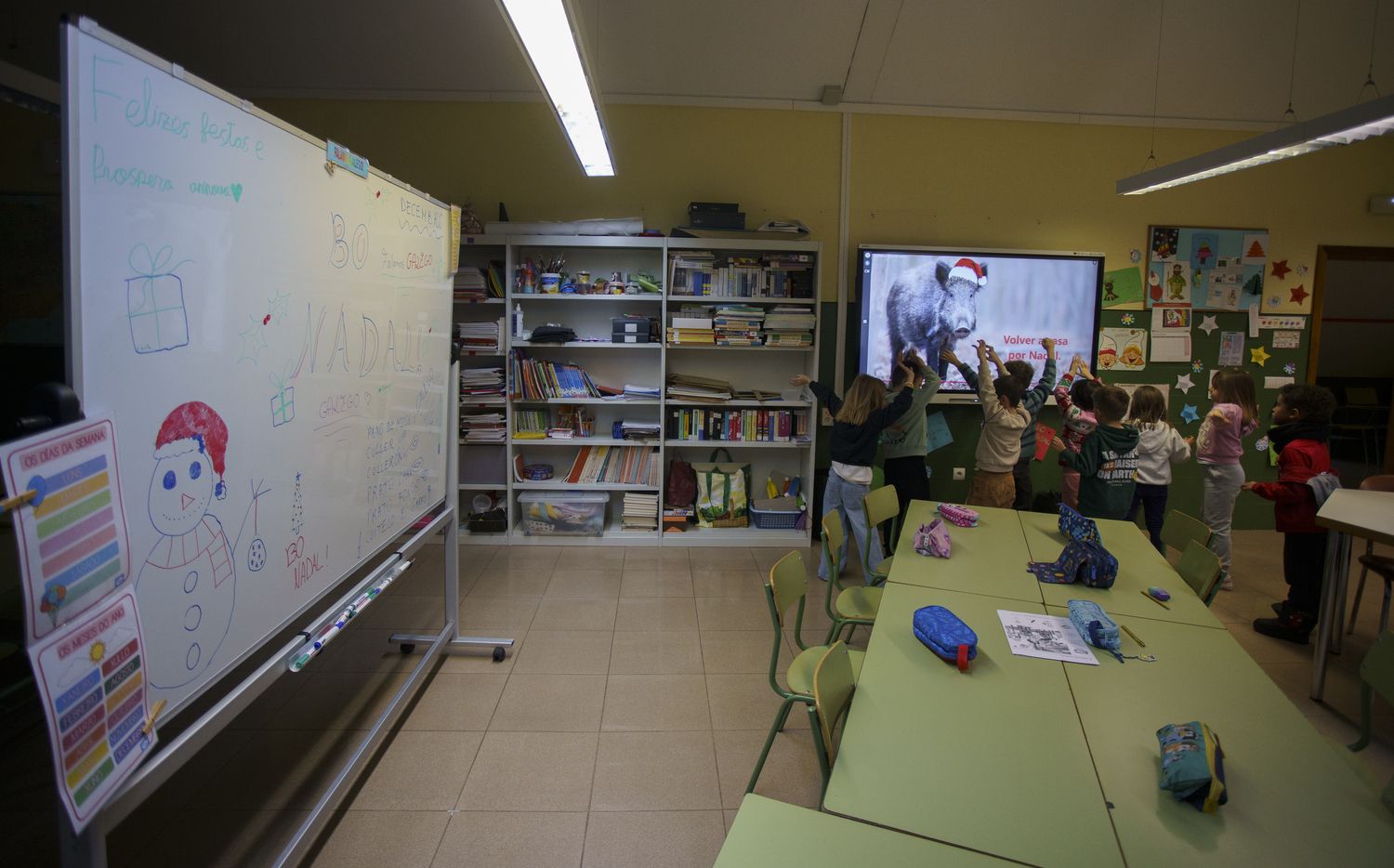 Aula de gallego en el colegio García Yebra de Ponferrada | César Sánchez / ICAL Aula de gallego en el colegio García Yebra de Ponferrada | César Sánchez / ICAL