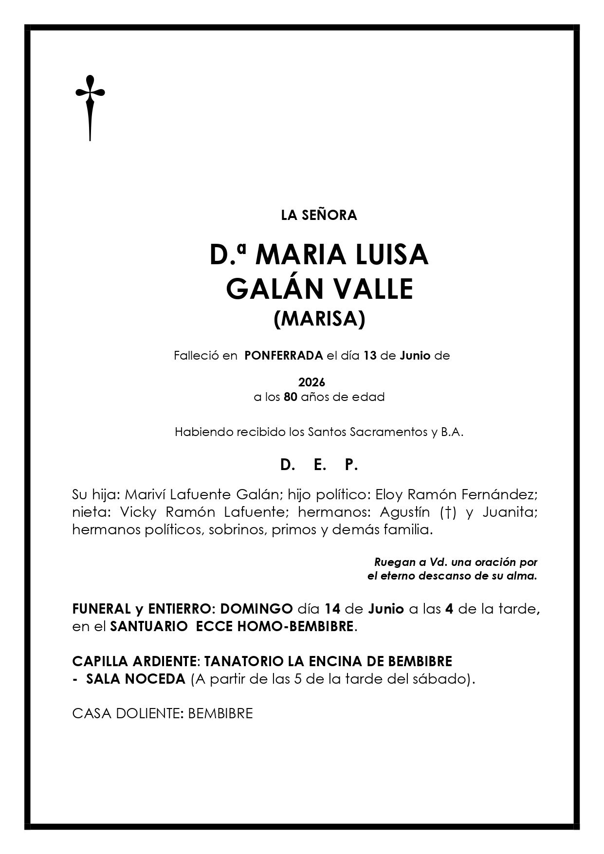 MARIA LUISA GALÁN VALLE