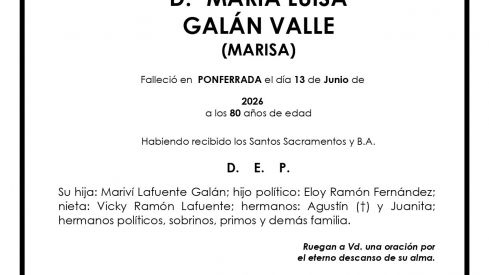 MARIA LUISA GALÁN VALLE MARIA LUISA GALÁN VALLE