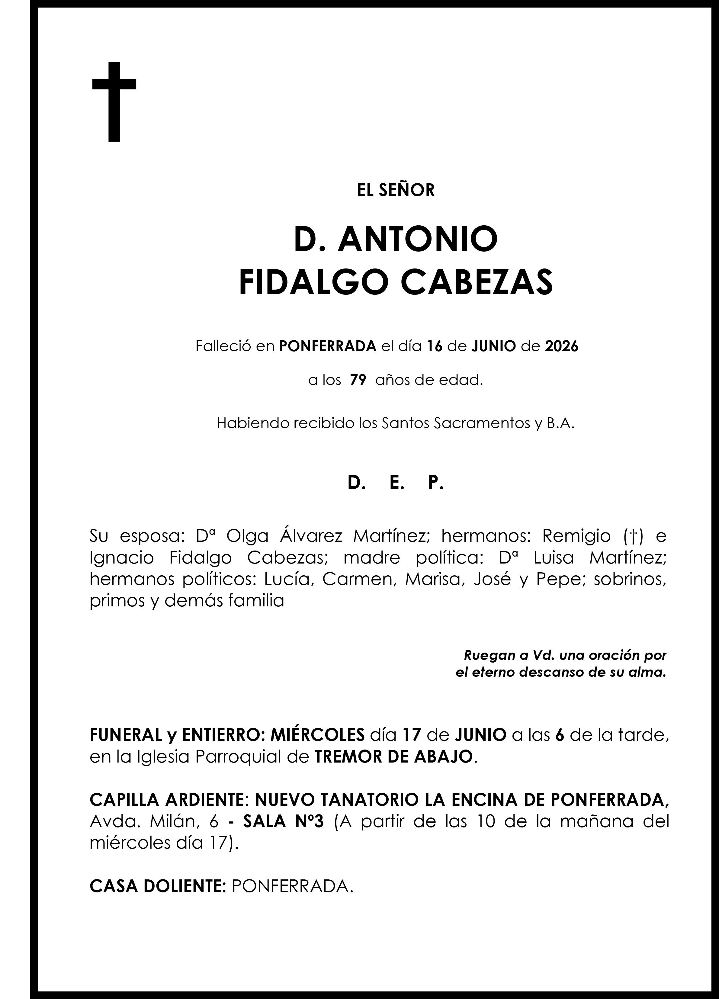 ANTONIO FIDALGO CABEZAS