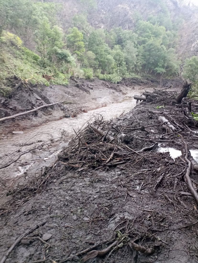 Corte de la carretera a Valle de Fornela por una tormenta| Foto: Facebook del Ayuntamiento de Peranzanes (8) Corte de la carretera a Valle de Fornela por una tormenta| Foto: Facebook del Ayuntamiento de Peranzanes (8)