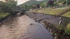 Playa fluvial de Bárcena de la Badía inundada | Cedida a Infobierzo Playa fluvial de Bárcena de la Badía inundada | Cedida a Infobierzo