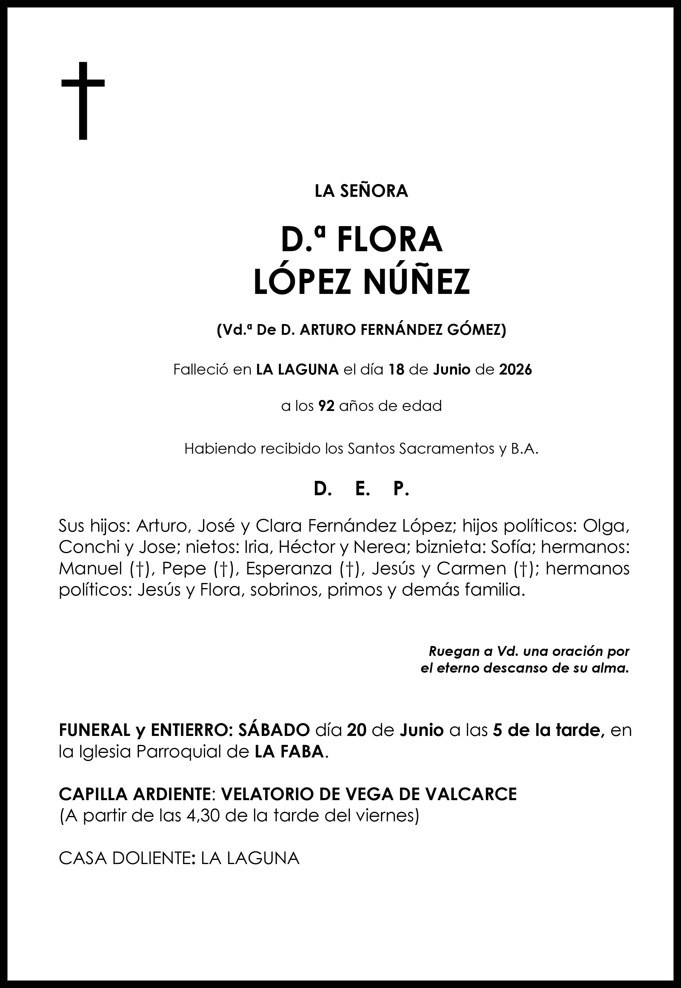 FLORA LÓPEZ NÚÑEZ