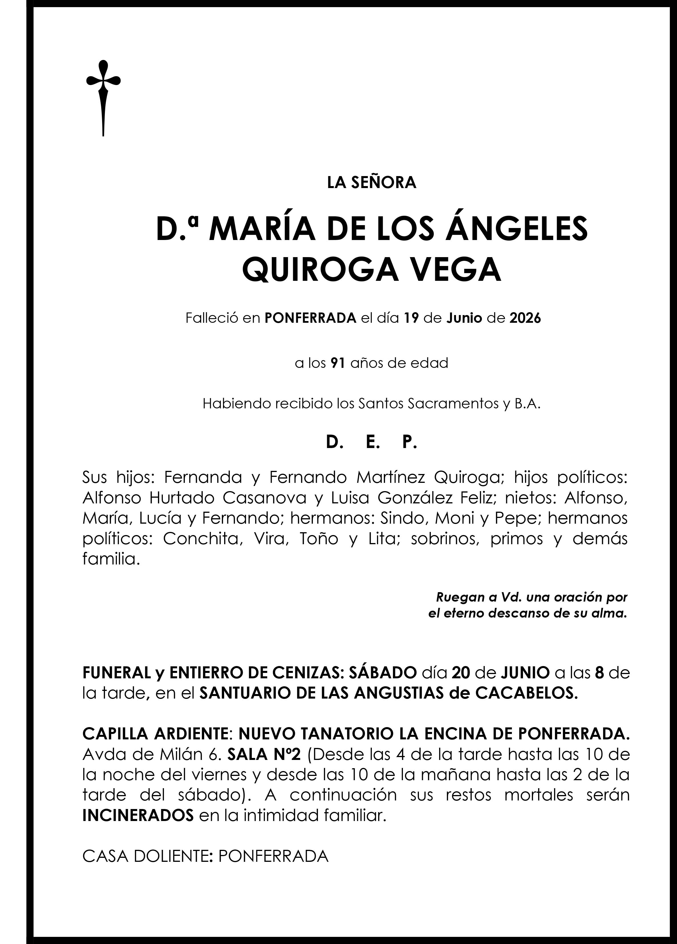 MARIA DE LOS ANGELES QUIROGA VEGA